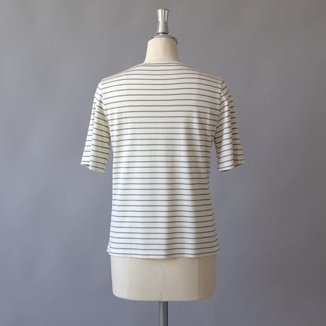 【SISIA】タッサースパンシルク ボーダーＴシャツ