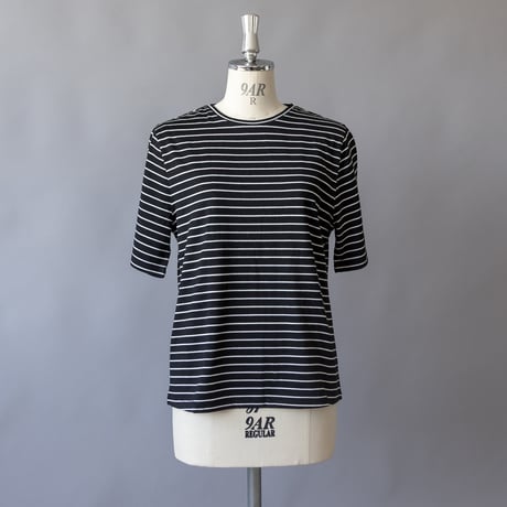 【SISIA】タッサースパンシルク ボーダーＴシャツ