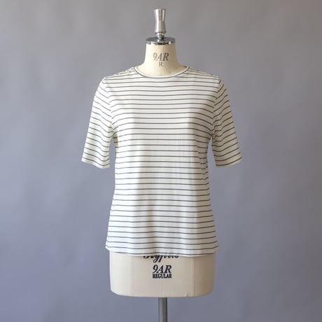 【SISIA】タッサースパンシルク ボーダーＴシャツ