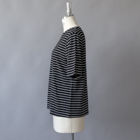 【SISIA】タッサースパンシルク ボーダーＴシャツ
