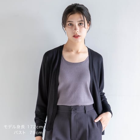 【sof.】ウォッシャブルシルクタンクトップ天竺