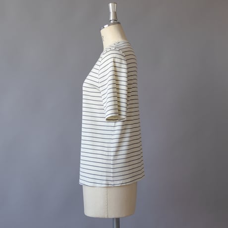 【SISIA】タッサースパンシルク ボーダーＴシャツ