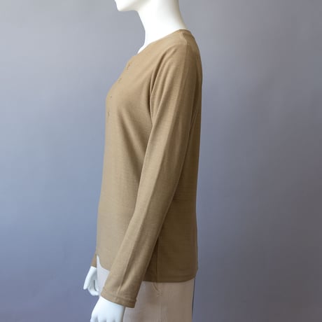 【sof.】シルクノイルヘンリーネックT