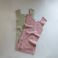 【SISIA】シルクスクエアネックタンクトップ
