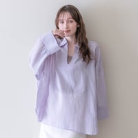 【hasegawa】シルケットコットン スキッパ―シャツ