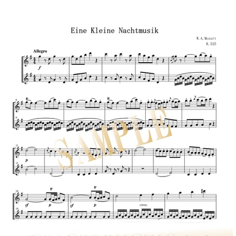 【Flute Duo】アイネ・クライネ・ナハトムジーク K.525（モーツァルト）｜全4楽章