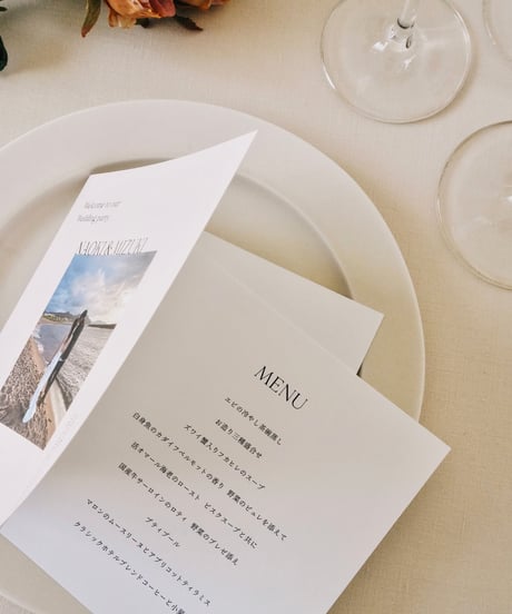 メニュー表｜ Natural   Wedding menus