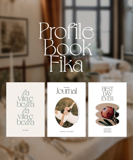 8P ܀ プロフィールブック｜席次表 ‖ Fika｜ウエディングペーパーアイテム