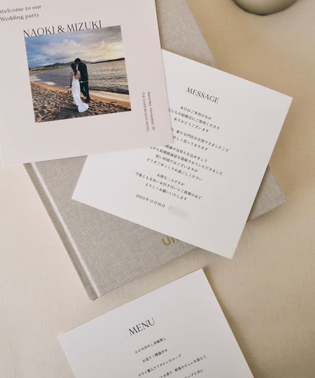 メニュー表｜ Natural   Wedding menus
