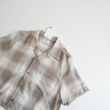 2025SS HYKE T/W OMBRE CHECK SHIRT 15235 2607-1204