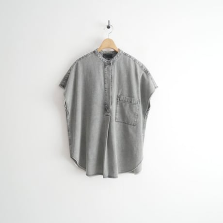 2026SS今季 未使用 conte デニム スキッパーシャツ 85111000016 2607-0061