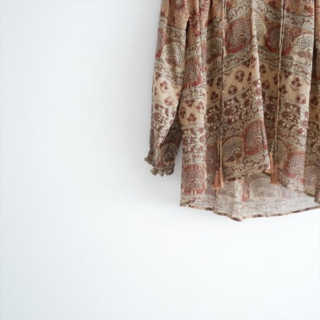 2026SS 未使用 L'Appartement購入品 BLUE BOHEME ELLA COTTON BLOUSE 26050570004610 2608-0847