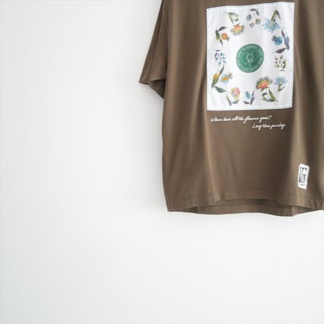 継続販売品 未使用 CABaN TOMORROWLAND スビンコットン フラワーサークルプリントＴシャツ 59034103011 2608-0808