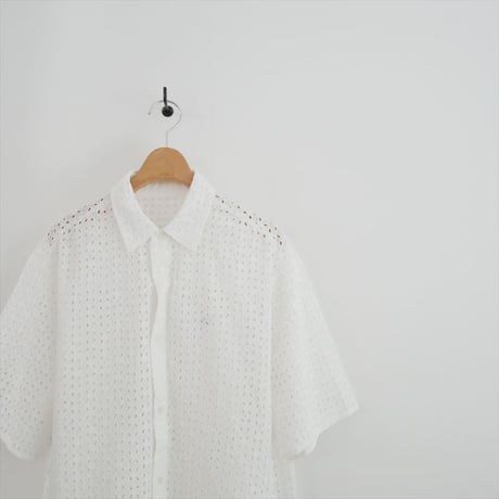 2026SS 未使用 SPICK&SPAN カットワークエンブロイダリーハーフスリーブシャツ 26050200305020 2608-1265