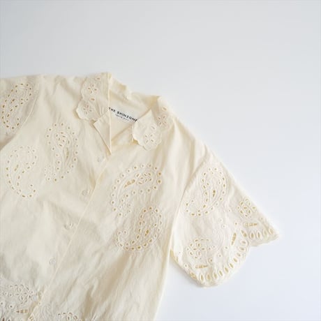 THE SHINZONE PAISLEY OPEN COLLAR SHIRT 24MMSBL04 2607-1207
