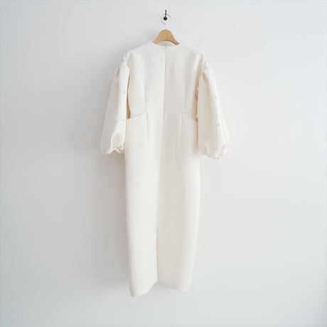 2025 未使用 TSURU by Mariko Oikawa Leatitia ビーズ付きクラシックワンピース DR-2252450 2610-0019
