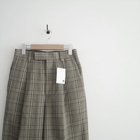 2026 未使用品 AURALEE SILK LINEN NEP CHECK ONE-TUCK SLACKS A26SP04SN 2608-0494