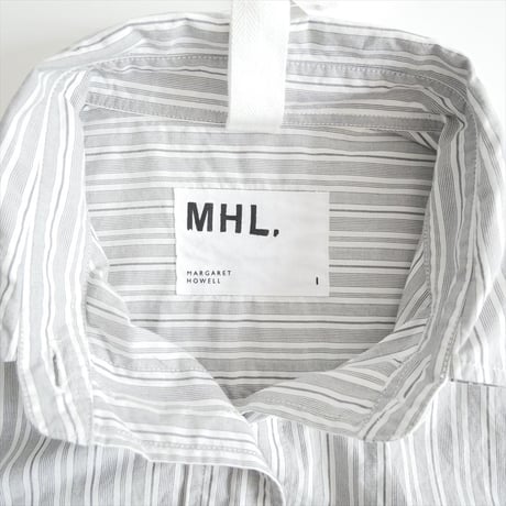 2025・人気完売品 MHL. PJ STRIPE COTTON POPLIN SHIRT  5955253204 2607-0436