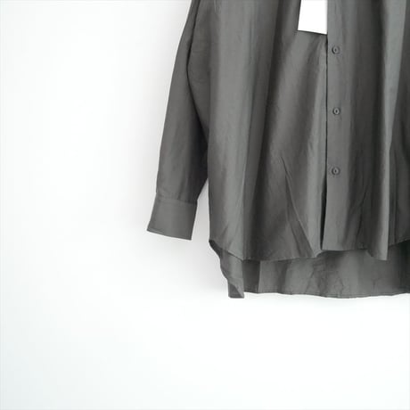 2025AW 未使用 TOUJOURS cotton silk faille cloth ruffle collar baggy shirt MM43VS02 2608-0292