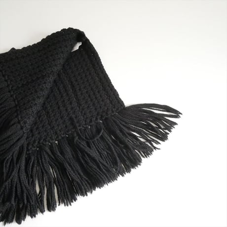 HYKE / WAFFLE KNIT SWEATER TOP WITH FRINGE / 11373 2602-0943