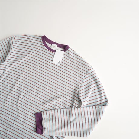 2026 6 ROKU BEAUTY&YOUTH パイル ボーダー ロングスリーブ Tシャツ 86122000015 2607-2165