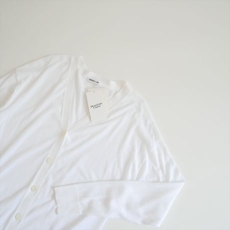 2025 未使用 DEUXIEME CLASSE Fine Cotton Vネック カーディガン 25080500810030 2607-0808
