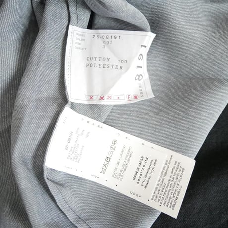2025 未使用 Sacai ブラック サテン＆デニム シャツ 25-08191 2604-2051