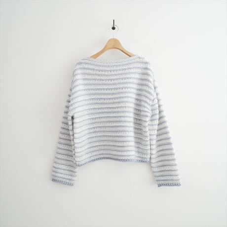 継続販売品 GALERIE VIE バンピーボーダー ボートネックプルオーバー 23025402310 2609-0299