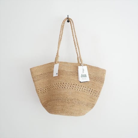 2026SS今季・人気完売品 未使用 L'Appartement購入品 SUN AND GREEN RAFIA TOTE BAG 26092570003210 2607-1319