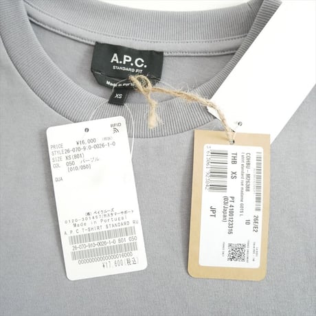 2026SS今季 未使用 IENA購入品 A.P.C. T-SHIRT STANDARD RUE MADAME 26070910002610 2607-0831