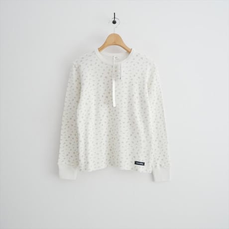 2026 未使用 SEA コットン フローラル サーマル 長袖Tシャツ 110706511 2608-1474