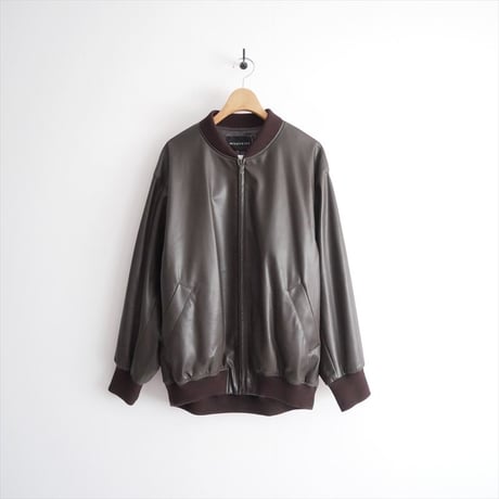 継続販売品 mizuiro ind シンセティックレザージップブルゾン 3-270061 2604-0132