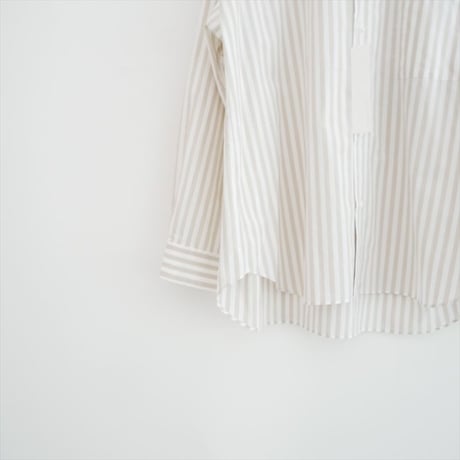 継続販売品 未使用 GALERIE VIE コットンタイプライター ワイドバランスシャツ 23016101101 2608-1158