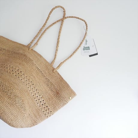 2026SS今季・人気完売品 未使用 L'Appartement購入品 SUN AND GREEN RAFIA TOTE BAG 26092570003210 2607-1319