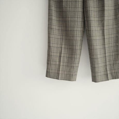 2026 未使用品 AURALEE SILK LINEN NEP CHECK ONE-TUCK SLACKS A26SP04SN 2608-0494