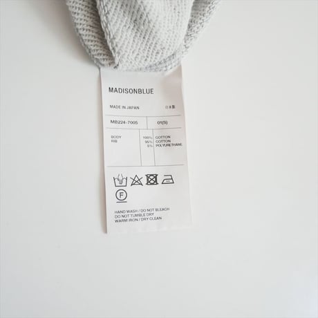 継続販売型 MADISONBLUE HELLO SWEAT L/S URAKE DYED MB224-7005 2607-1224