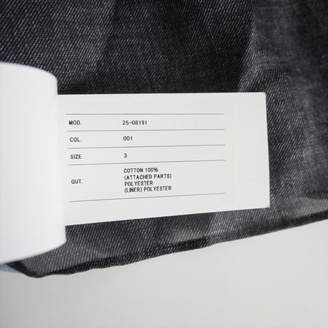 2025 未使用 Sacai ブラック サテン＆デニム シャツ 25-08191 2604-2051