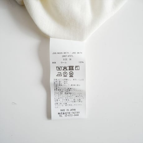 2026AW今季・人気完売色 JANE SMITH WOOL RIB TWISTED OFF SHOULDER PULLOVER 26WCT-#707L 2610-0770