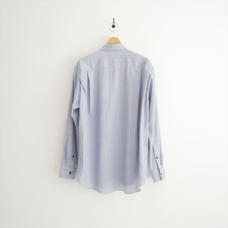 2026・人気完売品 OVERCOAT Wool Shirt in Blue Stripe S26T01-NKST 2607-0377