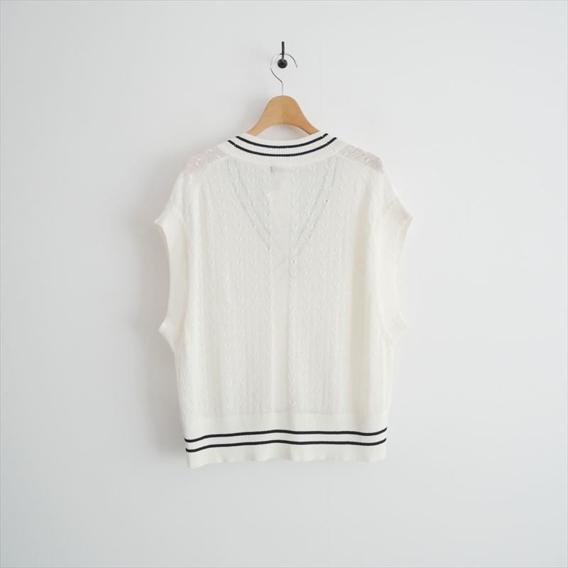 2025SS 未使用 VERMEIL par iena Linen Knit Cable ベス