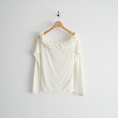 2026AW今季・人気完売色 JANE SMITH WOOL RIB TWISTED OFF SHOULDER PULLOVER 26WCT-#707L 2610-0770