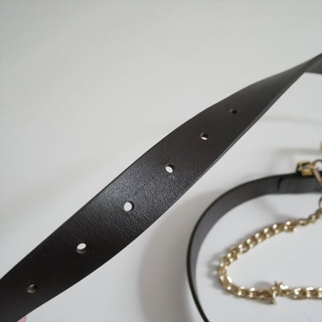 2026SS今季・人気完売品 AP STUDIO別注 LEFIJE 2way chain leather belt 26099587000210 2607-0197