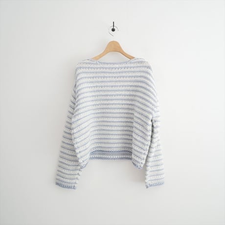 継続販売品 GALERIE VIE バンピーボーダー ボートネックプルオーバー 23025402310 2609-0299