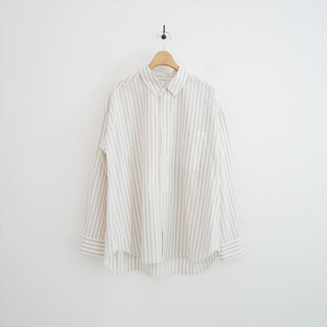 継続販売品 未使用 GALERIE VIE コットンタイプライター ワイドバランスシャツ 23016101101 2608-1158