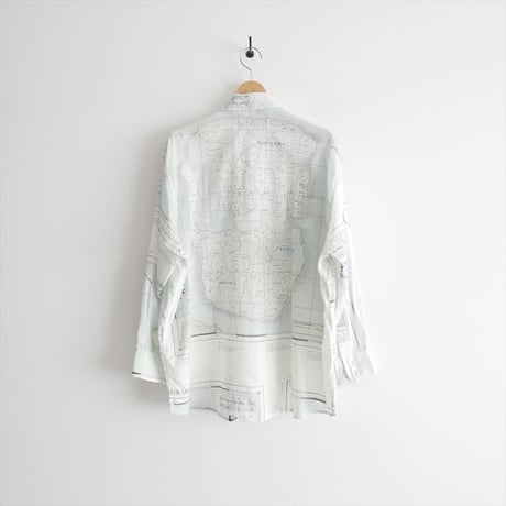 ASEEDONCLOUD Hiraeth map print shirt 222601 2606-2108