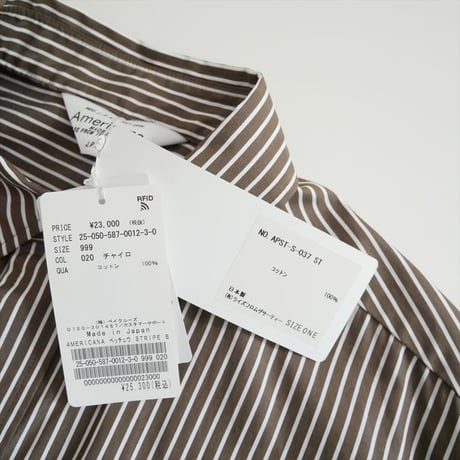 2025AW・人気完売品 未使用 AP STUDIO別注 AMERICANA STRIPE BD SHIRT 25050587001230 2607-0644