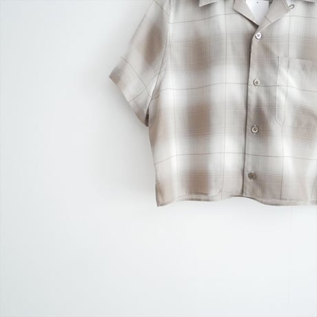2025SS HYKE T/W OMBRE CHECK SHIRT 15235 2607-1204