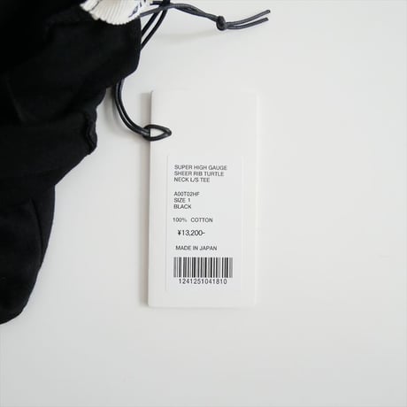 継続販売品 AURALEE SUPER HIGH GAUGE SHEER RIB TURTLE NECK L/S TEE A00T02HF 2608-0490