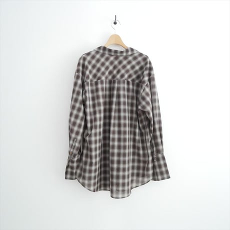 2025AW CREDONA SHEER CHECK SHIRT JACKET 1425410324-0 2609-0506