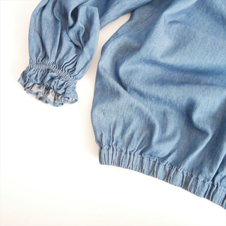 2025 / 未使用 / L'ESSAGE JOURNAL STANDARD  5OZ デニム リボンブラウス 25051370060030 / 2605-0182
